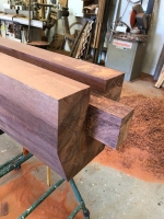 fabrication élément d'une porte d'écluse en azobé